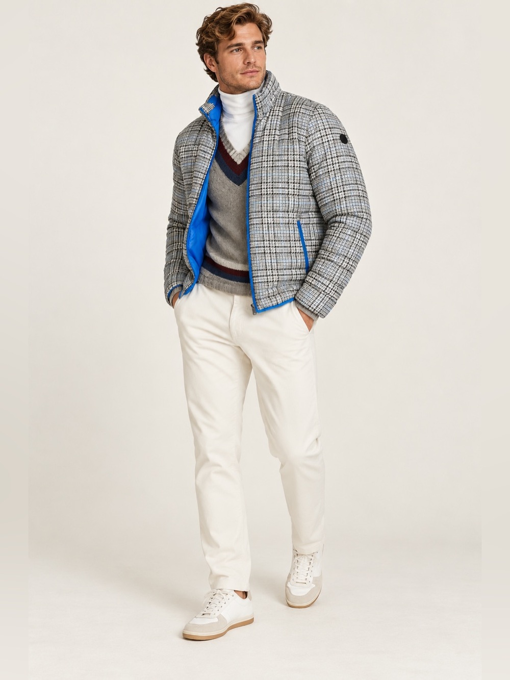 Brooks Brothers POW Quilted Puffer Jacket XXL